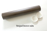 Striped brown storage tube