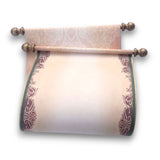 Blank Scroll for Handwriting with Red, Green and Aged Gold Accents, 8x20" Parchment Paper