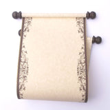 Elegant scroll in gold & brown, blank or custom printed scroll, personalized gift, marriage anniversary, 8x18" parchment paper