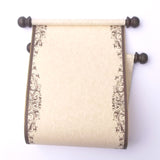 Elegant scroll in gold & brown, blank or custom printed scroll, personalized gift, marriage anniversary, 8x18" parchment paper