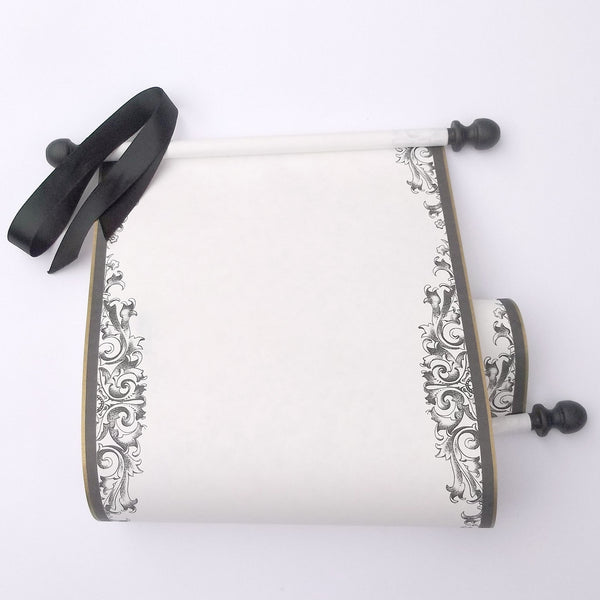 Decorative Blank Scroll for Hand Writing and Calligraphy, 8x20 Paper