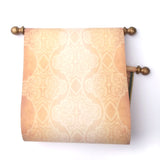 Custom parchment scroll with red, green and gold accents, 8x18 inches paper, handmade
