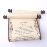 Elegant scroll in gold & brown, blank or custom printed scroll, personalized gift, marriage anniversary, 8x18" parchment paper