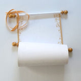 Decorative scroll with gold accents