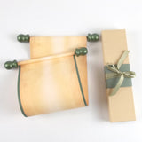Blank scroll with color accents - 5 inches wide paper, handmade