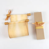 Blank scroll with color accents - 5 inches wide paper, handmade