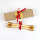 Vintage style custom printed scroll with gold accents, 5x13 paper, optional gift box