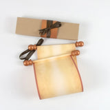Blank scroll with color accents - 5 inches wide paper, handmade