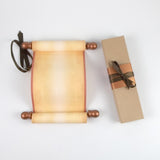 Blank scroll with color accents - 5 inches wide paper, handmade