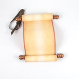 Blank scroll with color accents - 5 inches wide paper, handmade