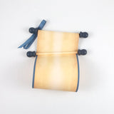 Blank scroll with color accents - 5 inches wide paper, handmade