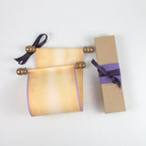 Blank scroll with color accents - 5 inches wide paper, handmade