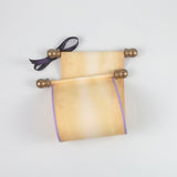 Blank scroll with color accents - 5 inches wide paper, handmade