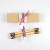 Vintage style custom printed scroll with gold accents, 5x13 paper, optional gift box