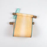 Blank scroll with color accents - 5 inches wide paper, handmade