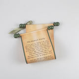 Vintage style custom printed scroll with gold accents, 5x13 paper, optional gift box