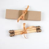 Vintage style custom printed scroll with gold accents, 5x13 paper, optional gift box