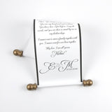 Custom printed scroll, 5x13 white paper, with optional gift box