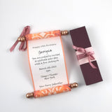 Customized Message Scroll, Regency Style, 5x12" paper, optional gift box