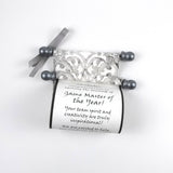Personalized Scroll with Decorative Damask, 5x12" paper, optional gift box