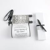 Customized Message Scroll, Regency Style, 5x12" paper, optional gift box