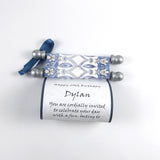 Personalized Scroll with Decorative Damask, 5x12" paper, optional gift box