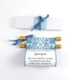 Customized Message Scroll, Regency Style, 5x12" paper, optional gift box
