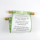 Customized Message Scroll, Regency Style, 5x12" paper, optional gift box