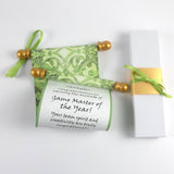 Customized Message Scroll, Regency Style, 5x12" paper, optional gift box