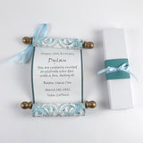 Personalized Scroll with Decorative Damask, 5x12" paper, optional gift box