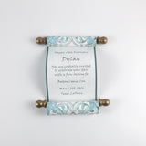 Personalized Scroll with Decorative Damask, 5x12" paper, optional gift box