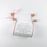 Custom printed scroll, 5x13 white paper, with optional gift box