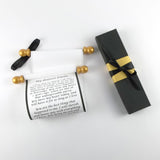 Custom printed scroll, 5x13 white paper, with optional gift box