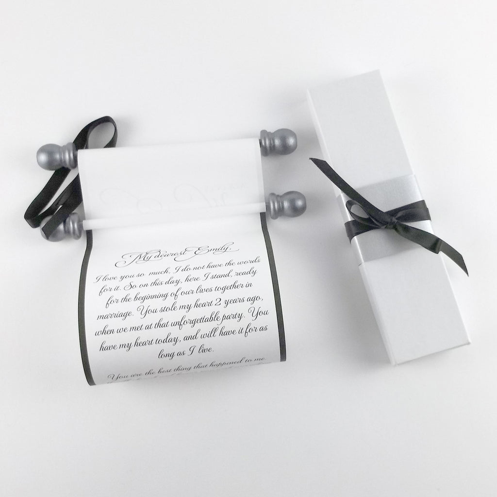 Costom Scrolls Custom Message Scroll in Black and Grey, 5x12