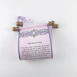 Victorian Style Custom Message Scroll with Gold Accents, 5x12" paper, optional gift box