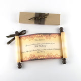 Custom Message Scroll, Vintage Style, 5x12" paper, optional gift box