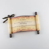 Custom Message Scroll, Vintage Style, 5x12" paper, optional gift box