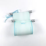 Blue and silver fairytale princess blank paper scroll with optional crown and gift box