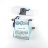 Victorian Style Custom Message Scroll with Gold Accents, 5x12" paper, optional gift box