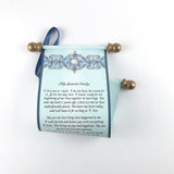 Victorian Style Custom Message Scroll with Gold Accents, 5x12" paper, optional gift box