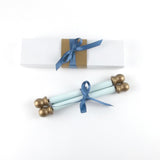 Victorian Style Custom Message Scroll with Gold Accents, 5x12" paper, optional gift box