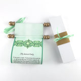 Victorian Style Custom Message Scroll with Gold Accents, 5x12" paper, optional gift box