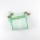 Regency blank decorative green paper scroll with gift box, 5x12" paper