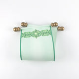 Regency blank decorative green paper scroll with gift box, 5x12" paper