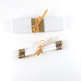 Custom printed scroll, 5x13 white paper, with optional gift box