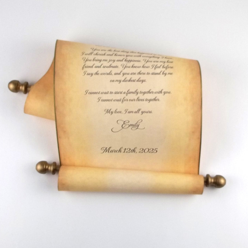 Costom Scrolls Custom parchment scroll, 8x19 inches paper, personalized with your own ...