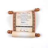 Medieval castle destination wedding invitation scrolls, black and copper, renfaire theme, optional boxes