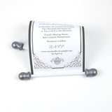 Traditional black and white wedding invitation scroll, formal invitation, optional box