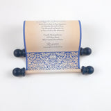 Damask wedding invitation scroll, elegant Victorian style invitation, optional box