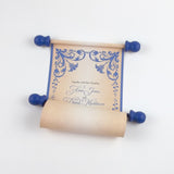 Floral Regency style wedding invitation scroll, formal invitation, optional box
